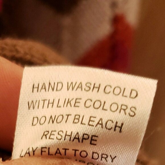 NY Collection Chevron Retro Look Poncho Sweater - Picture 8 of 8